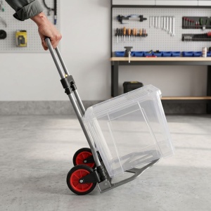 Folding transport trolley with telescopic handle, max. 60 kg, folding platform