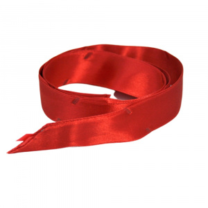 Fundă din satin cu autoformare roșu - Img 2