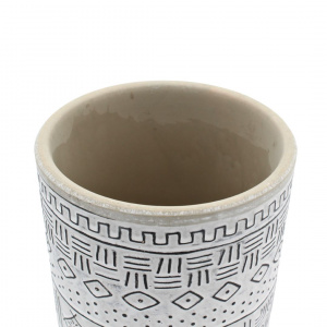 Ghiveci ceramică 9x9 cm model simboluri