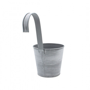 Ghiveci gri 12,5 cm pentru balustradă