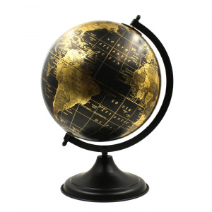Glob decorativ metalic bază neagră 25cm