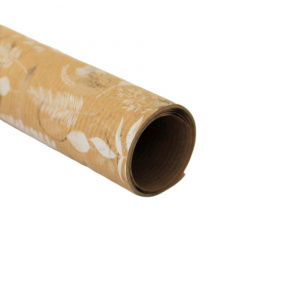 Hartie ambalat cadouri Kraft Vintage Frunze, 200x70 cm