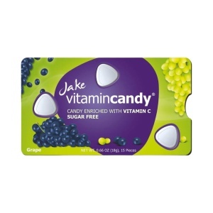 Jake Vitamin Candy – bomboane fără zahăr cu Vitamina C, struguri, cutie cu 12 blistere