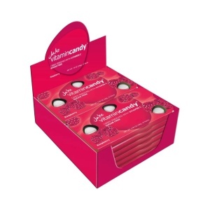 Jake Vitamin Candy – bomboane fără zahăr cu Vitamina C, zmeură, cutie cu 12 blistere