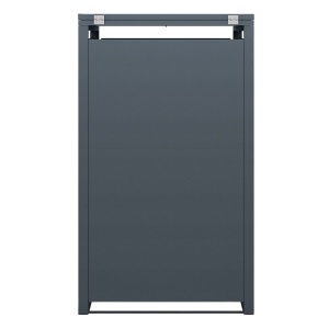 Mască pentru pubelă, Jumi, oțel galvanizat antracit, cu aspect lemn, 116x80x86 cm, pentru tomberon 240L