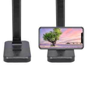 Lampă de birou LED Jumi, cu suport pentru telefon,  neagră, 3 niveluri de luminozitate