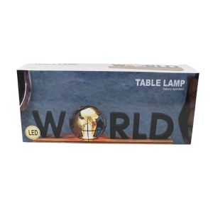 Lampă Decorativă de Masă „WORLD”, 38x8x15 cm, cu LED, pe Baterii 