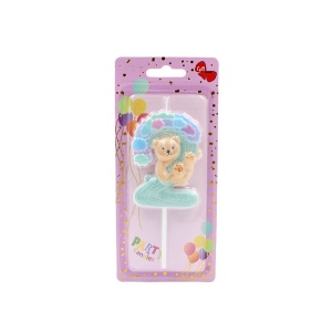 Lumânare aniversară, pentru copii, cifra 2, Giftdesign, 8 cm