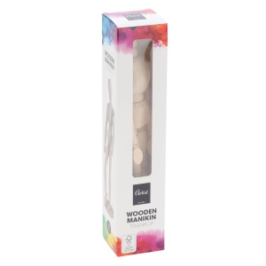 Manechin articulat, din lemn, 33 cm – Model pentru schiță și studiu anatomic