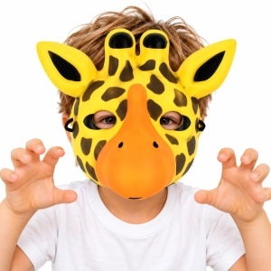 Mască pentru copii, Deluxebase, mărime universală, model animăluț girafă
