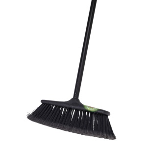 Mătură de uz casnic cu coadă, materiale reciclate, culoare negru, 120 cm