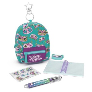 Mini rucsac-breloc Nebulous Stars Lilya, cu carnețel, pix, radieră și abțibilduri