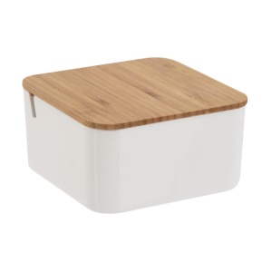 Oglindă de machiaj cu organizator cosmetic pătrat, 13x13x7 cm, Eleganza