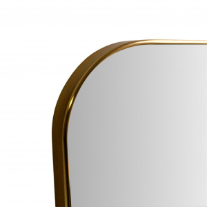 Oglindă de perete, ramă dreptunghiulară, culoare aurie, 115 cm
