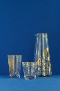Pahar apă, Pip Studio, Golden Flower, 370ml, colecția Royal White - Img 2