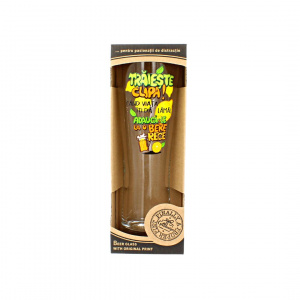 Pahar pentru bere TRĂIEȘTE CLIPA 600ml