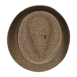 Pălărie de plajă bărbați Aristo, maro, stil fedora, cu bandă decorativă, ușoară și respirabilă, protecție solară, diametru 27 cm