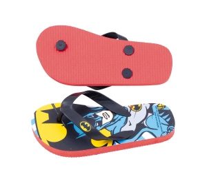 Papuci Flip-flops, pentru copii, model Batman, culoarea negru, Arditex