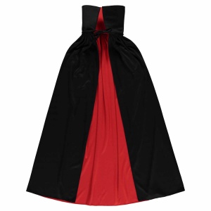 Pelerină reversibilă, Halloween, cu guler, pentru adulți, culoarea negru-roșu, one size