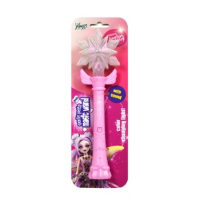 Pink star-shaped magic wand – interactive toy with LED lights and sounds, Genie Pets, Whimsy Workshop