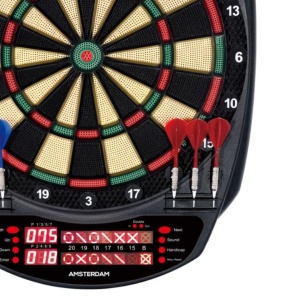Placă Electronică Darts, XQ Max, pentru 1–8 Jucători, cu 4 Afișaje LED și Jocuri Multiple