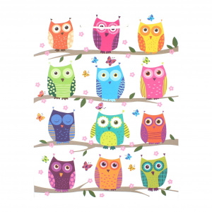 Punga hartie L Kraft Cats & Owls