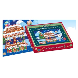 Puzzle de Crăciun, Moxy, 35 piese, căsuța cu turtă dulce, pentru copii +3 ani