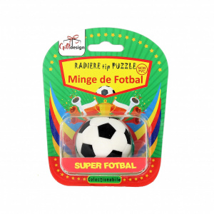 Radieră puzzle colecționabilă seria Sport minge fotbal