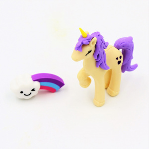Radieră puzzle colecționabilă seria Unicorn crem - Img 5