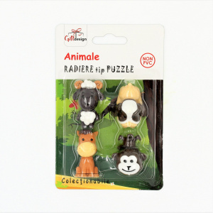Radiere puzzle colecționabile seria Animale hipopotam - Img 2