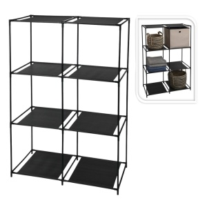 Raft metalic cu 8 polițe – organizator multifuncțional pentru baie, dormitor sau living, Storage Solutions
