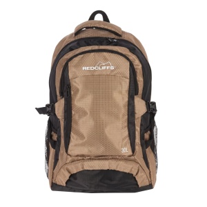 Redcliffs foldable backpack, 30 L, with pockets, 33 x 18 x 48 cm, brown