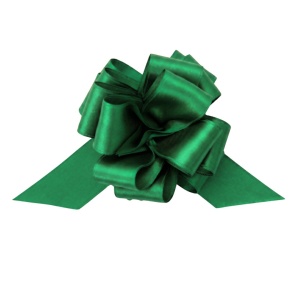 Fundă din satin cu autoformare verde