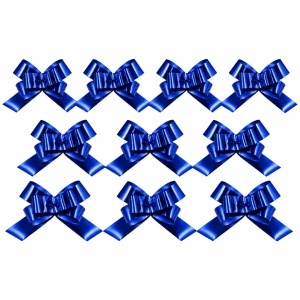 Set 10 funde albastre, decorative, autoformabile pentru cadouri, metalizate, 50 x 3 cm, Brizzolari