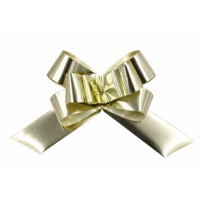 Set 10 funde șampanie, decorative, autoformabile pentru cadouri, metalizate, 50 x 3 cm, Brizzolari