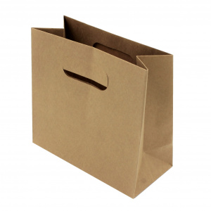 Set 10 pungi cadou kraft 15x14x7cm
