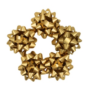 Set 10 steluțe autoadezive, 7 cm, Brizzolari, culoarea auriu metalizat