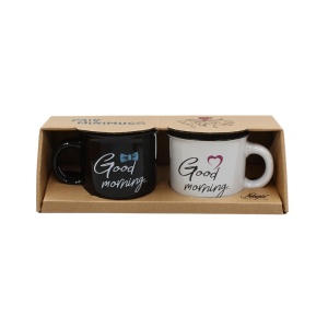 Set 2 Cești Espresso, Nekupto – “Good Morning”, 2 x 80 ml