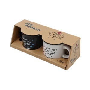 Set 2 Cești Espresso, Nekupto – “I love you soooo much!”, 2 x 80 ml