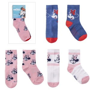 Set 3 perechi de șosete, mărimea 31-34 EU, Cerda, Minnie Mouse