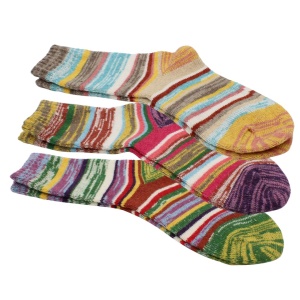 Set 3 perechi șosete colorate, Antonio, unisex, model dungi, 35/38
