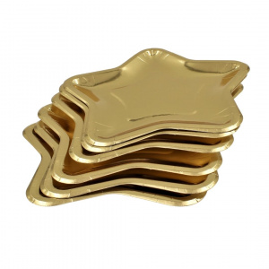 Set 6 farfurii stea gold 18cm