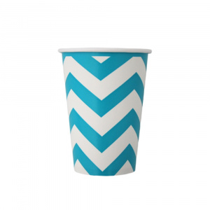 Set 6 pahare 355ml CHEVRON TURCOISE