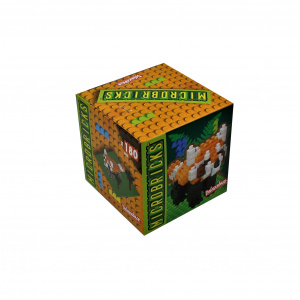 Set construcție Microbricks red-panda 180 piese