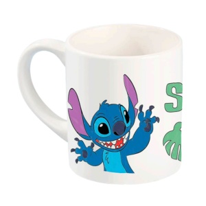 Set creativ, Stitch, cană ceramică de pictat cu vopsele și pensulă, Totum, 4+ ani