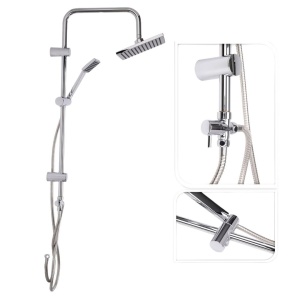 Set de duș de perete fără baterie Rain, crom, Bathroom Solutions