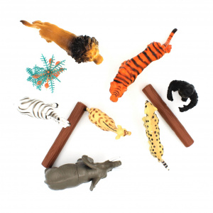 Set de figurine Deluxebase, jumbo, Safari, 10 piese