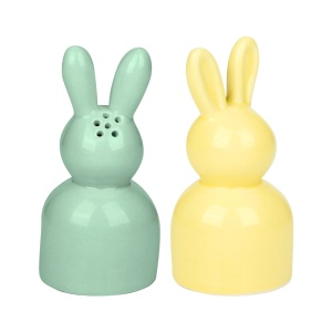 Set de solniță și piperniță, model iepuraș, 10 cm, Alpina