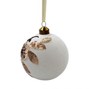 Set Decoris 2 globuri albe elegante