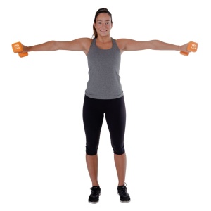 Set gantere neopren 2x4 kg Pure 2 Improve – capete pătrate, portocaliu și ambalaj premium